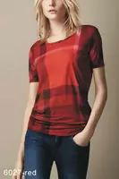 2013 burberry t-shirt mujer populaire coton london sm red